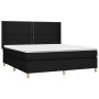 Cama box spring con colchón tela negro 180x200 cm de , Camas y somieres - Ref: Foro24-3131931, Precio: 625,65 €, Descuento: %