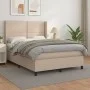 Cama box spring con colchón cuero sintético capuchino 140x190cm de , Camas y somieres - Ref: Foro24-3132440, Precio: 508,71 €...