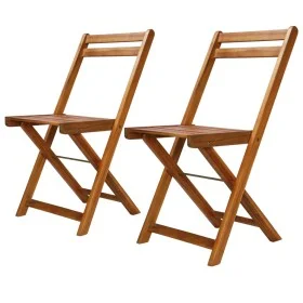 Bistrostühle 2 Einheiten aus massivem Akazienholz von vidaXL, Gartenstühle - Ref: Foro24-44012, Preis: 73,08 €, Rabatt: %