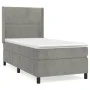 Box spring bed with light gray velvet mattress 80x200 cm by , Beds and slatted bases - Ref: Foro24-3132585, Price: 316,89 €, ...