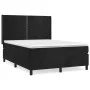 Box spring bed with black velvet mattress 140x190 cm by , Beds and slatted bases - Ref: Foro24-3132617, Price: 472,18 €, Disc...