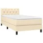 Box spring bed mattress and LED lights cream fabric 80x200 cm by , Beds and slatted bases - Ref: Foro24-3133354, Price: 307,2...