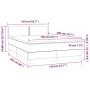 Cama box spring colchón y LED cuero sintético blanco 140x200 cm de , Camas y somieres - Ref: Foro24-3134166, Precio: 466,54 €...