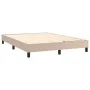 Box spring bed LED mattress cappuccino synthetic leather 140x200cm by , Beds and slatted bases - Ref: Foro24-3134170, Price: ...