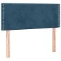 Box spring bed with mattress and LED dark blue velvet 100x200 cm by , Beds and slatted bases - Ref: Foro24-3134331, Price: 31...