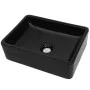 Black rectangular ceramic sink 41x30x12 cm by vidaXL, Sinks - Ref: Foro24-142734, Price: 71,40 €, Discount: %