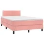 Boxspringbett mit Matratze und LED-Rosa-Samt 120x200 cm von , Betten und Lattenroste - Ref: Foro24-3134338, Preis: 368,18 €, ...