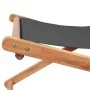 Klappbarer Strandstuhl aus grauem Stoff und Holzstruktur von vidaXL, Gartenstühle - Ref: Foro24-44001, Preis: 56,00 €, Rabatt: %