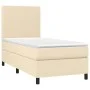 Box spring bed mattress and LED lights cream fabric 80x200 cm by , Beds and slatted bases - Ref: Foro24-3134674, Price: 321,0...