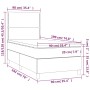 Boxspringbettmatratze und LED-Leuchten aus schwarzem Stoff 90x190 cm von , Betten und Lattenroste - Ref: Foro24-3134759, Prei...