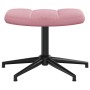 Sillón de relax con taburete terciopelo rosa en Sillones | Comprar online en Foro24