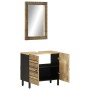 Conjunto de muebles de baño 2 piezas madera maciza de mango en Muebles de baño | Comprar online en Foro24