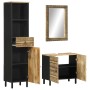 Conjunto de muebles de baño 3 piezas madera maciza de mango en Muebles de baño | Comprar online en Foro24