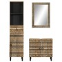 Conjunto de muebles de baño 3 piezas madera maciza de mango en Muebles de baño | Comprar online en Foro24