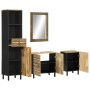 Conjunto de muebles de baño 4 piezas madera maciza de mango en Muebles de baño | Comprar online en Foro24