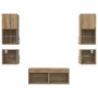 Unidades de pared para TV 8 pcs Roble artesanal en Muebles TV | Comprar online en Foro24