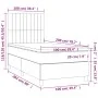 Box spring bed mattress LED lights dark brown fabric 100x200cm by , Beds and slatted bases - Ref: Foro24-3135576, Price: 367,...