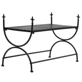 Banco de estilo vintage metal 83x42x55 cm negro