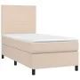 Box spring bed LED mattress cappuccino synthetic leather 80x200 cm by , Beds and slatted bases - Ref: Foro24-3135794, Price: ...