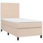 Cama box spring colchón LED cuero sintético capuchino 80x200 cm de , Camas y somieres - Ref: Foro24-3135794, Precio: 305,51 €...