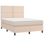 Boxspringbett LED-Matratze Kunstleder Cappuccino 140x190cm von , Betten und Lattenroste - Ref: Foro24-3135884, Preis: 485,62 ...