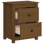 Nachttisch aus massivem Kiefernholz, honigbraun, 50 x 35 x 61,5 cm von vidaXL, Nachttische - Ref: Foro24-813685, Preis: 51,53...