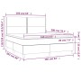 Box spring bed with mattress and LED dark gray velvet 160x200 cm by , Beds and slatted bases - Ref: Foro24-3136072, Price: 52...