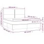Box spring bed with mattress and LED dark gray velvet 160x200 cm by , Beds and slatted bases - Ref: Foro24-3136072, Price: 50...