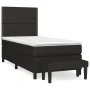 Box spring bed with black fabric mattress 90x190 cm by , Beds and slatted bases - Ref: Foro24-3136479, Price: 326,14 €, Disco...