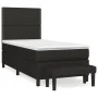 Box spring bed with black fabric mattress 90x200 cm by , Beds and slatted bases - Ref: Foro24-3136487, Price: 354,63 €, Disco...