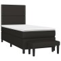 Cama box spring con colchón tela negro 90x200 cm de , Camas y somieres - Ref: Foro24-3136487, Precio: 364,83 €, Descuento: %