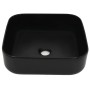 Lavabo cuadrado de cerámica negro 38x38x13,5 cm de vidaXL, Lavabos - Ref: Foro24-142733, Precio: 71,44 €, Descuento: %
