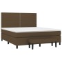 Boxspringbett mit dunkelbrauner Stoffmatratze 160x200 cm von , Betten und Lattenroste - Ref: Foro24-3136528, Preis: 568,83 €,...