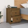 Bedside table solid honey brown pine wood 50x35x61.5 cm by vidaXL, Nightstands - Ref: Foro24-813685, Price: 51,53 €, Discount: %