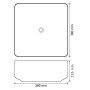 Lavabo cuadrado de cerámica negro 38x38x13,5 cm de vidaXL, Lavabos - Ref: Foro24-142733, Precio: 71,44 €, Descuento: %