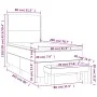 Box spring bed with light gray fabric mattress 80x200 cm by , Beds and slatted bases - Ref: Foro24-3137029, Price: 321,67 €, ...