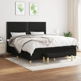 Box spring bed with black fabric mattress 180x200 cm by , Beds and slatted bases - Ref: Foro24-3137095, Price: 626,42 €, Disc...