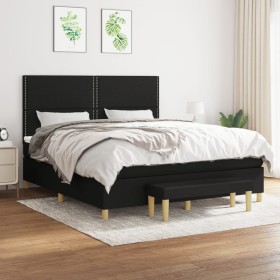 Boxspringbett mit schwarzer Stoffmatratze 180x200 cm von , Betten und Lattenroste - Ref: Foro24-3137095, Preis: 639,99 €, Rab...