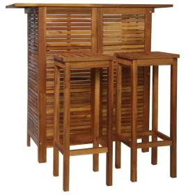 Solid acacia wood 3-piece bar table and chairs set by vidaXL, Garden sets - Ref: Foro24-44008, Price: 280,22 €, Discount: %
