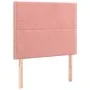 Box spring bed with pink velvet mattress 100x200 cm by , Beds and slatted bases - Ref: Foro24-3137772, Price: 337,26 €, Disco...