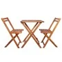 Folding bistro table and chairs 3 pieces solid acacia wood by vidaXL, Garden sets - Ref: Foro24-44015, Price: 113,93 €, Disco...