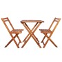 Klappbarer Bistrotisch und Stühle 3-teilig aus massivem Akazienholz von vidaXL, Gartensets - Ref: Foro24-44015, Preis: 116,00...