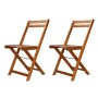 Folding bistro table and chairs 3 pieces solid acacia wood by vidaXL, Garden sets - Ref: Foro24-44015, Price: 116,00 €, Disco...