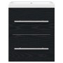 Gabinete de Lavabo para Baño con cajón Negro 42 x 39 x 52 cm en Tocadores de baño | Comprar online en Foro24