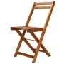 Folding bistro table and chairs 3 pieces solid acacia wood by vidaXL, Garden sets - Ref: Foro24-44015, Price: 113,93 €, Disco...