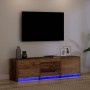 Gabinete de TV con LEDs Madera envejecida 140 x 34 x 40 cm en Muebles TV | Comprar online en Foro24