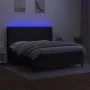 Box spring bed mattress and LED lights black fabric 180x200 cm by , Beds and slatted bases - Ref: Foro24-3138255, Price: 604,...
