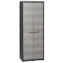 Armario de jardín con 3 estantes negro y gris by vidaXL, Lockers and storage cabinets - Ref: Foro24-43703, Price: 165,88 €, D...