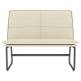 Banco de cuero sintético color crema 100x75x76 cm en Bancos | Comprar online en Foro24