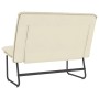 Banco de cuero sintético color crema 100x75x76 cm en Bancos | Comprar online en Foro24